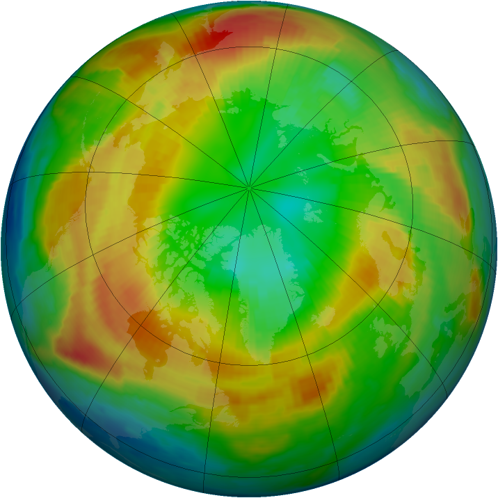 Arctic ozone map for 01 March 1997